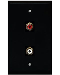 RiteAV - Black 1 Port RCA Red 1 Port RCA White Wall Plate